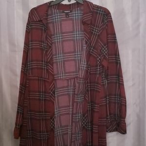 Torrid plaid duster size 2
